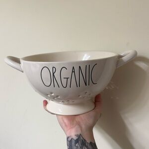 Rae Dunn Cream 'ORGANIC' Ceramic Colander